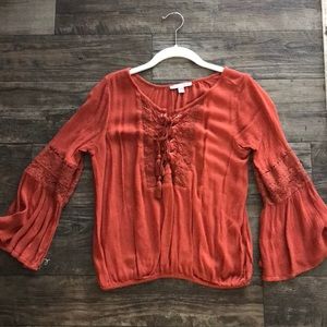 Orange blouse from American Eagle